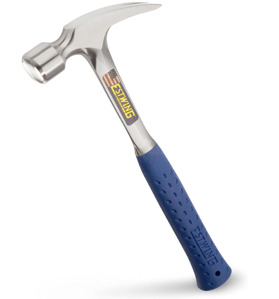 Straight 22oz Rip Claw Hammer with Smooth Face & Shock Reduction